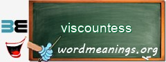 WordMeaning blackboard for viscountess